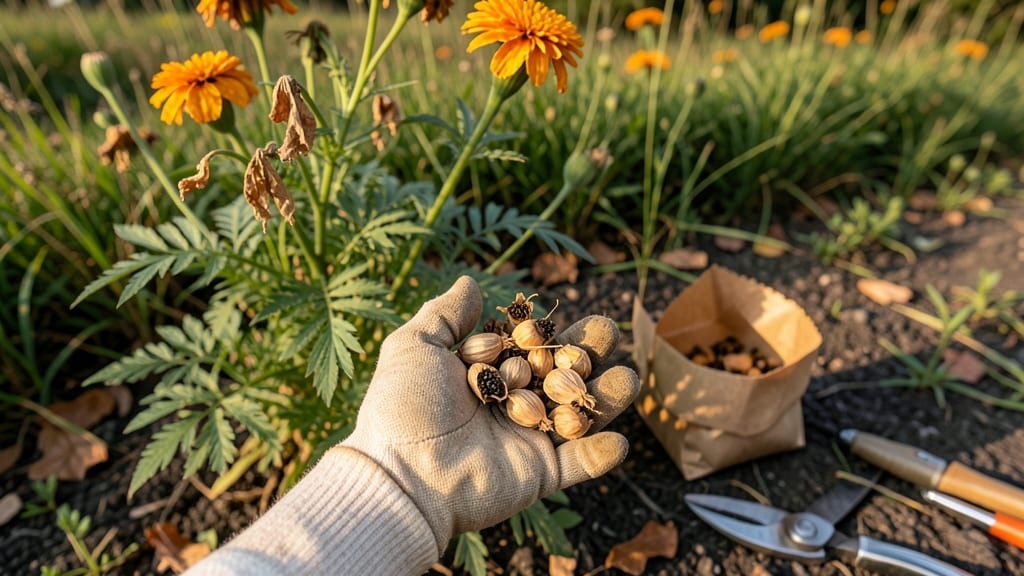 Marigold Seed Pods: Twist-Resistant Harvesting for Viable Seeds Next Year